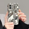 Funda para iPhone 11 de 6,1 pulgadas con diseño de ondas rizadas plateadas Embalaje Deteriorado Supply