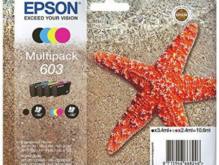 Epson Multipack 4 Colores 603, Tinta Original, Cartuchos para Impresoras Expression Home XP-2100, XP-2105, XP-3100, XP-3105, XP-4100, XP-4105 y WorkForce WF-2810 y más Embalaje Deteriorado (Cad: 31 07 2026) For Discount