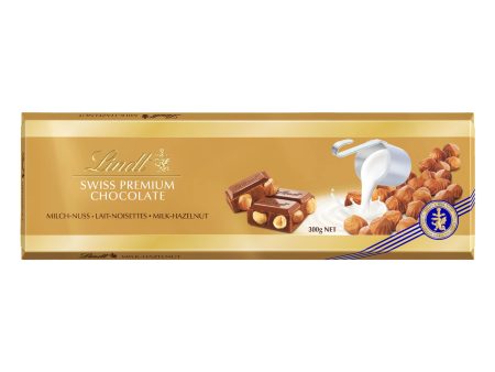 Lindt - Tablette CHOCOLATE PREMIUM SUIZO - Chocolate con Leche y Avellanas, 300g Embalaje Deteriorado (Cad: 31 08 2024) Discount