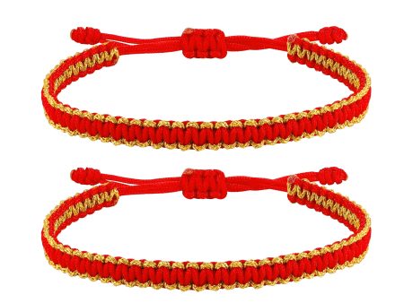 Pulseras Trenzadas Navideñas JENDEAR SHINE 2Pcs, Pulseras de Cuerda Ajustables Hechas a Mano para Familiares, Amigos y Hermanas Embalaje Deteriorado Online Sale