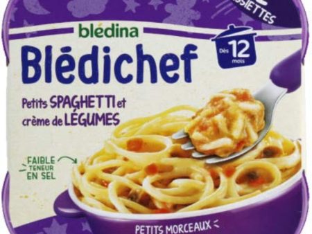 Blédina Espaguetis pequeños con crema de verduras, a partir de 12 meses - 2 platos de 230 g (Cad: 19 10 2024) Embalaje Deteriorado Discount