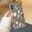 Funda para iPhone 11 de 6,1 pulgadas con diseño de ondas rizadas plateadas Embalaje Deteriorado Supply