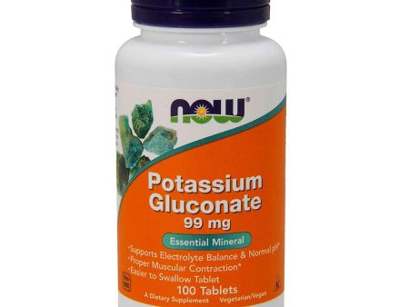 Now Foods Potassium Gluconate - 100 Tabletas de Suplemento de Potasio (Cad: 31 05 2028) Online Hot Sale