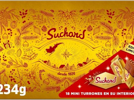 Suchard Mini Tabletas de Turrón de Chocolate con Arroz Inflado Lata Edición Especial Navidad Embalaje Deteriorado (Faltan 3 unidades) (Cad: 22 05 2024) Online now